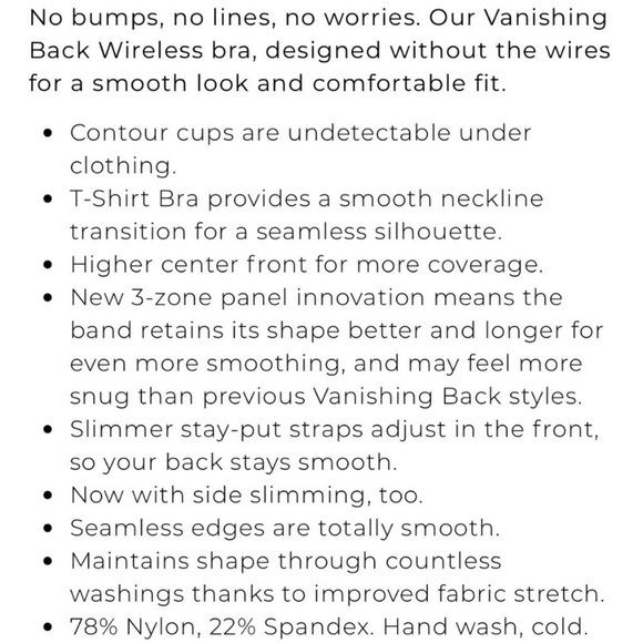 SOMA Vanishing Back Wireless Beige Bra SZ 40C - Picture 8 of 8